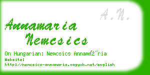 annamaria nemcsics business card